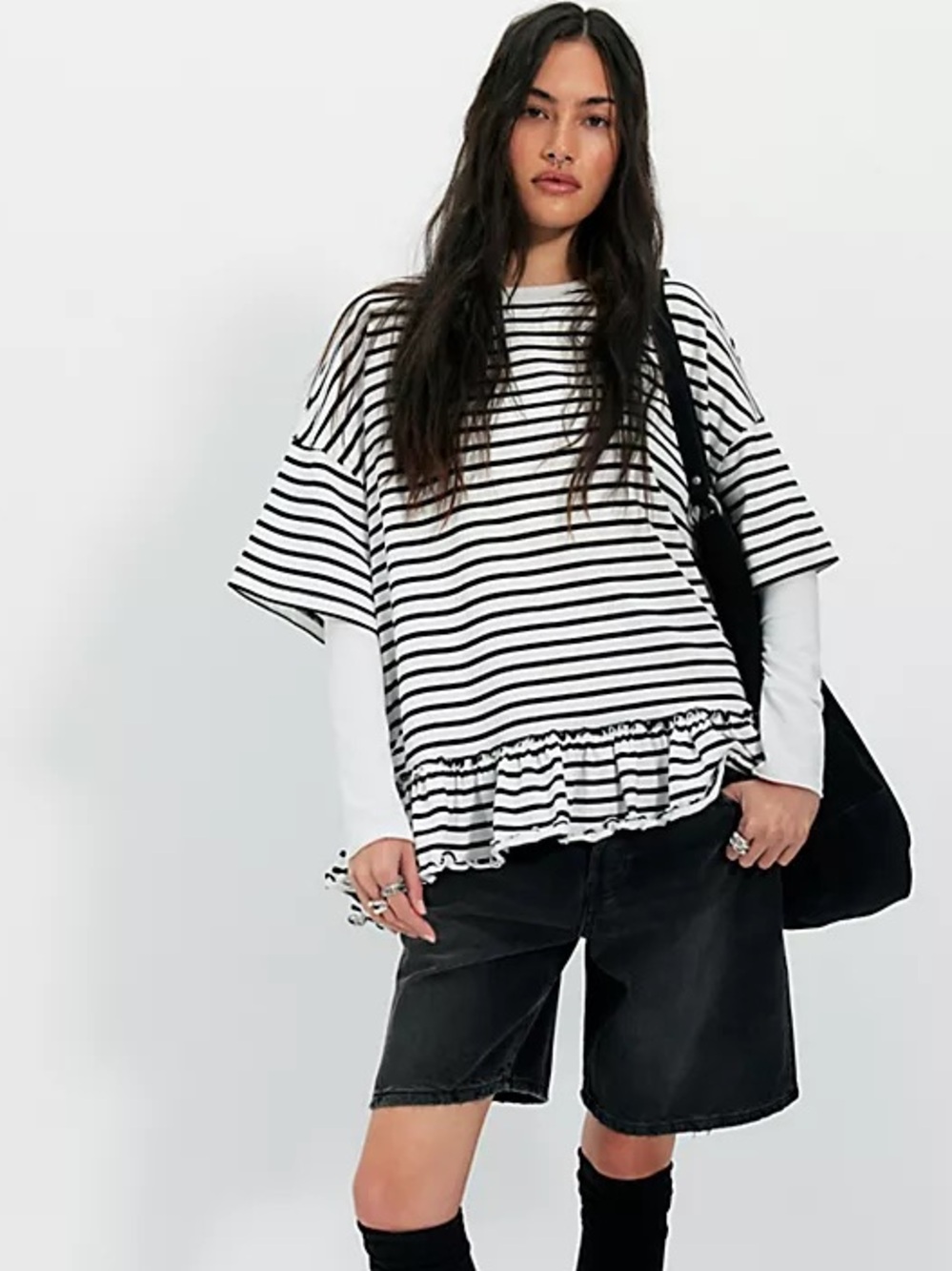 NWT Free People The Most Striped Tee, XS